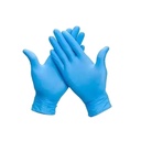 Guantes de Nitrilo, color AZUL, caja x 100u. POWERCREST