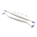 Pinceles de silicona para modelado de resinas, kit x 2u + 8 puntas Esthetic plus. TDV