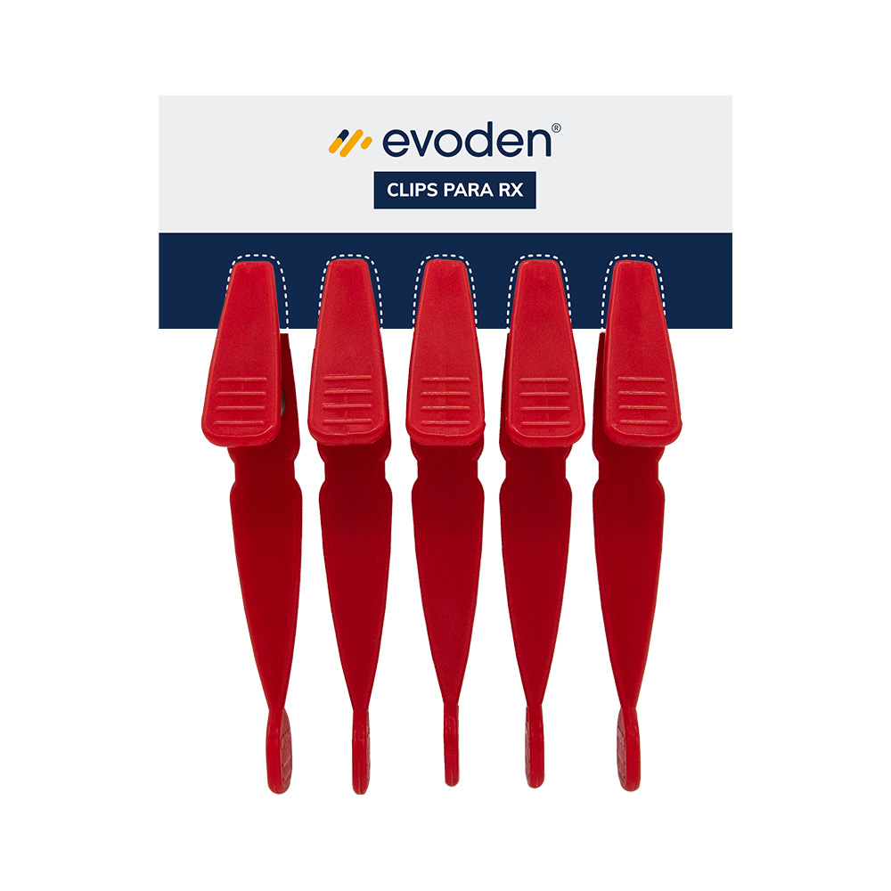Clips para placas RX, blister x 5u. EVODEN
