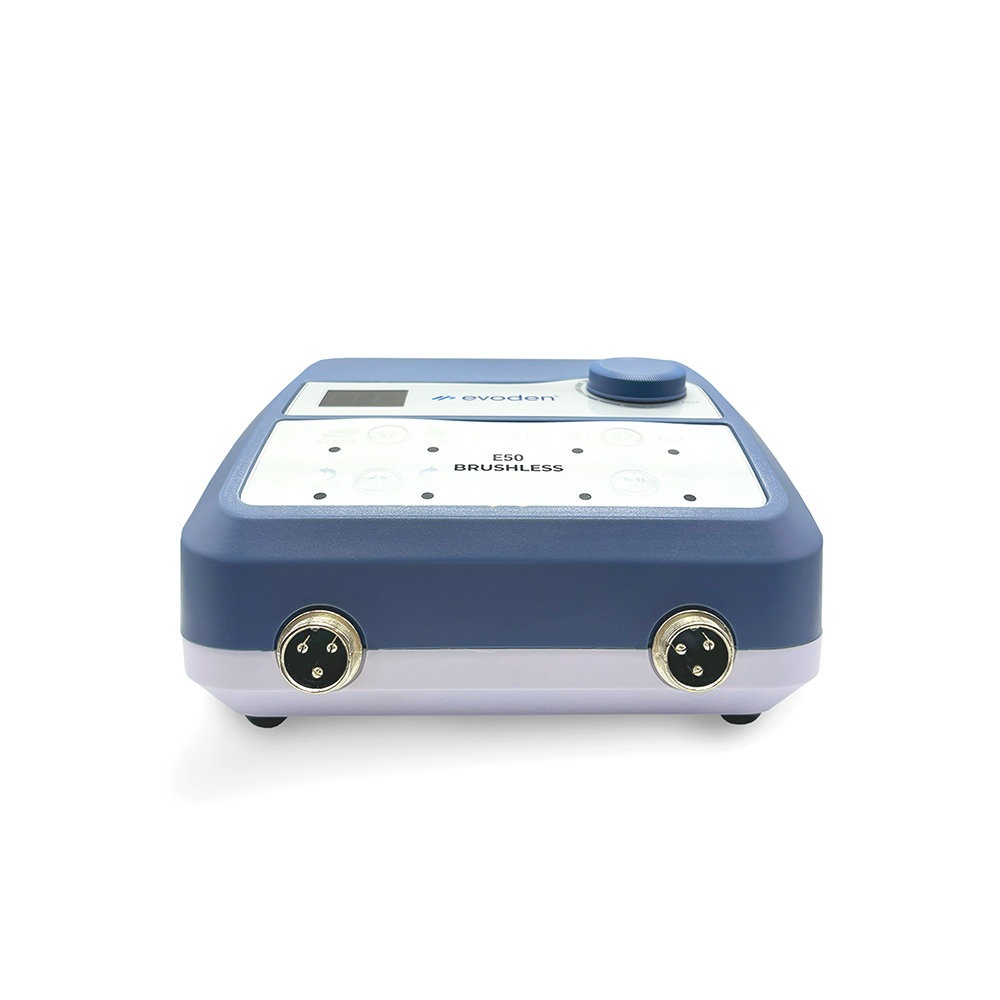 Micromotor para laboratorio E-50 Brushless (sin carbones), 50.000 rpm, pedal progresivo. EVODEN