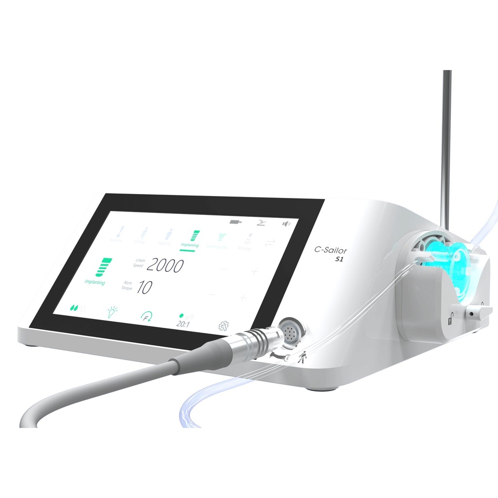 Fisiodispenser para Implantes C-SAILOR  S1 + 2 Contra ángulo 20:1 LED push. COXO