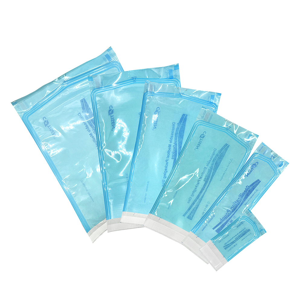 Pouch para esterilización 13.5cm x 28cm, cierre autoadhesivo. COTISEN