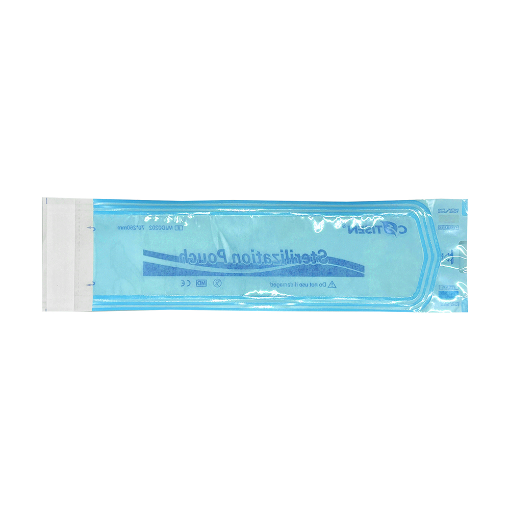 Pouch para esterilización 7cm x 26cm, cierre autoadhesivo. COTISEN