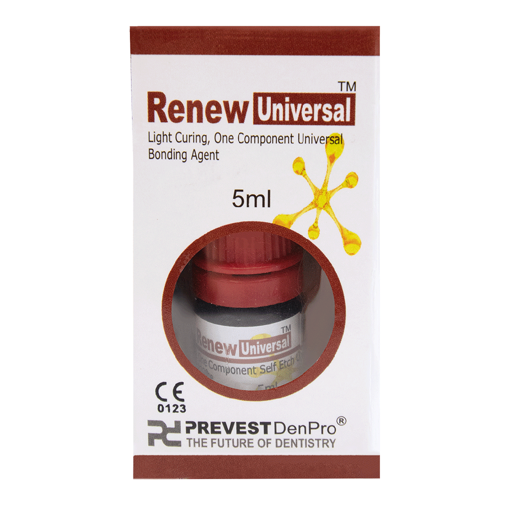 Adhesivo Renew Universal,  monocomponente, fotocurado, frasco 5ml. PREVEST