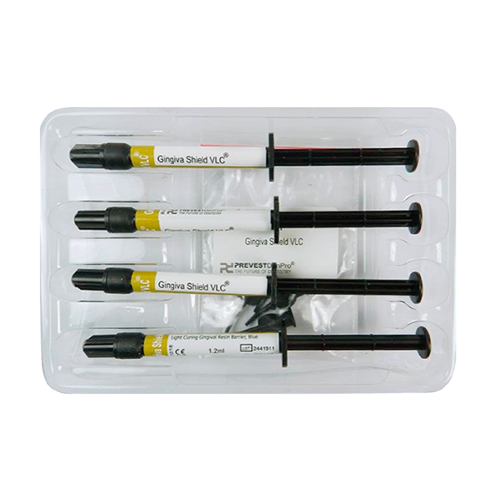 Barrera gingival GINGIVA SHIELD VLC. 4 jer. x 1.2g + 4 puntas. PREVEST
