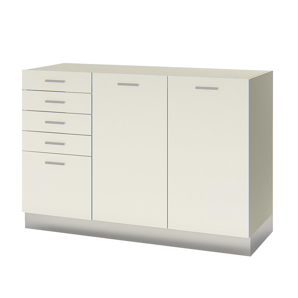 Mueble bajo mesada. Modulo cajonera + dos puertas. Linea Ecco. FORMS & CO