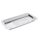 [C001537] Bandeja de acero inoxidable, acanalada, 20x10x2cm. EVODEN