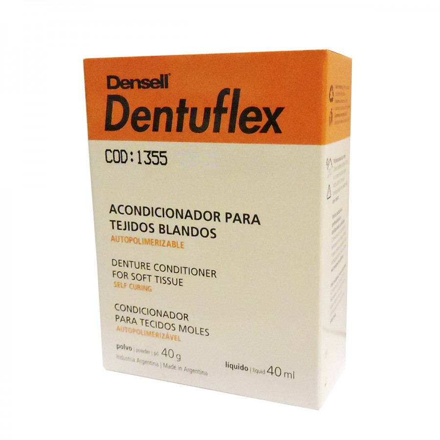 Rebasado larga duración Dentuflex, 40ml + 40g + accesorios. DENSELL