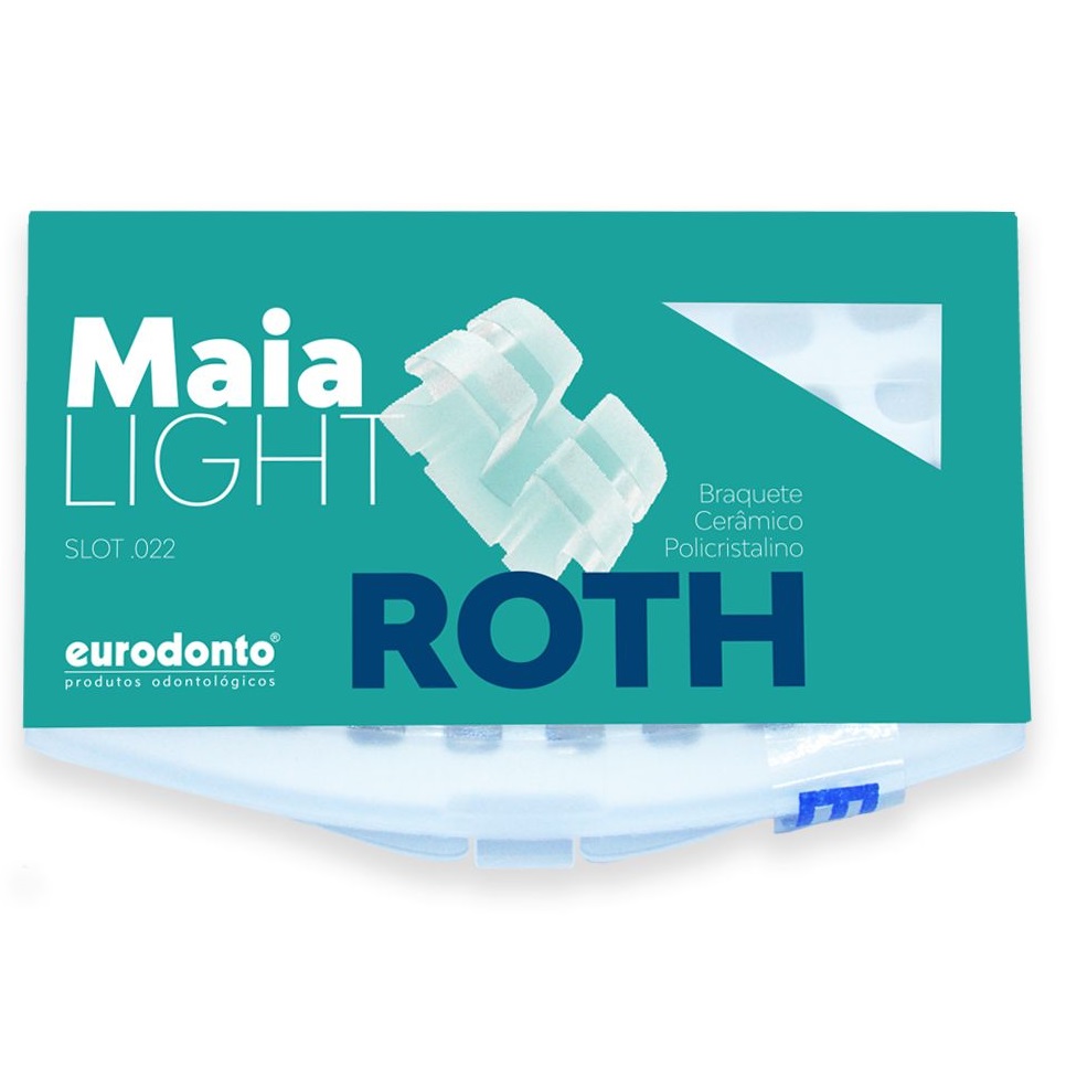 Bracket cerámico Maia Light, Roth 0.22 c/hooks, caso  x 20u. EURODONTO