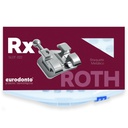 [C008255] Bracket metálico RX, Roth 0.22 c/hooks, caso x 20u. EURODONTO