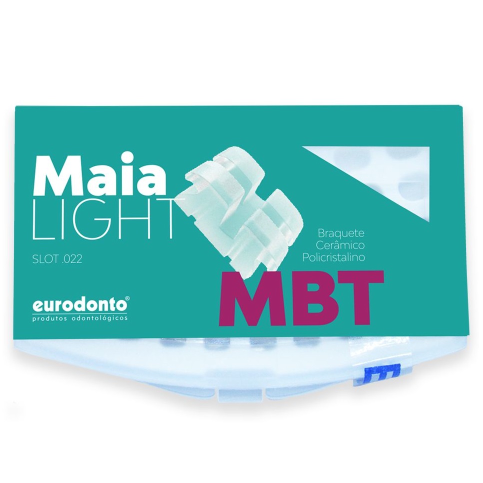 Bracket cerámico Maia Light, MBT 0.22 c/hooks, caso  x 20u. EURODONTO