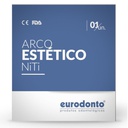 Arcos NITI estéticos blancos Redondos, blister x 1u. EURODONTO