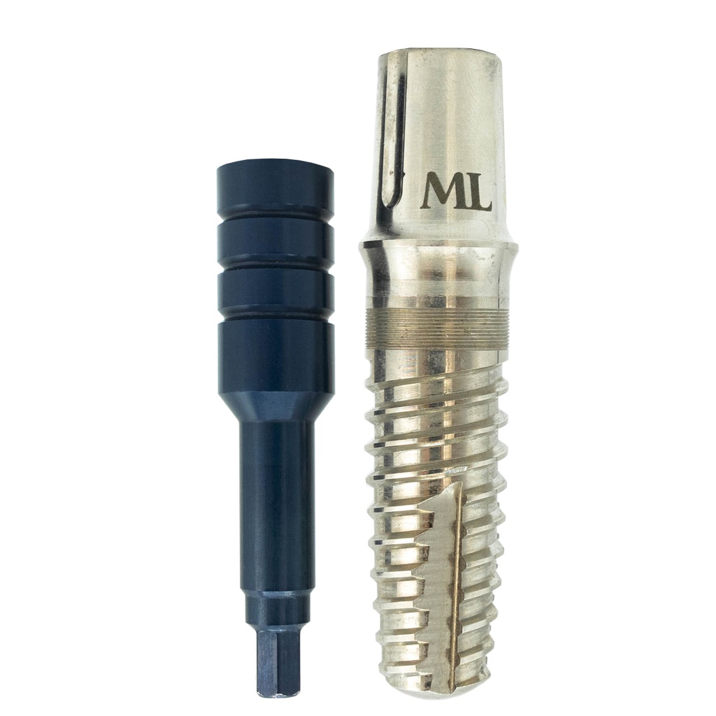 Macromodelo de implante (1 sistema + destornillador). ML