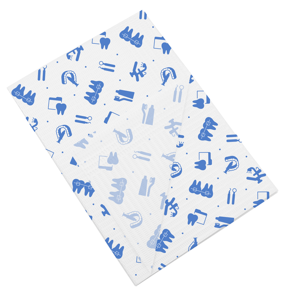 Baberos descartables Premium Estampados COLOR, doble capa, bolsa x 50u. EVODEN