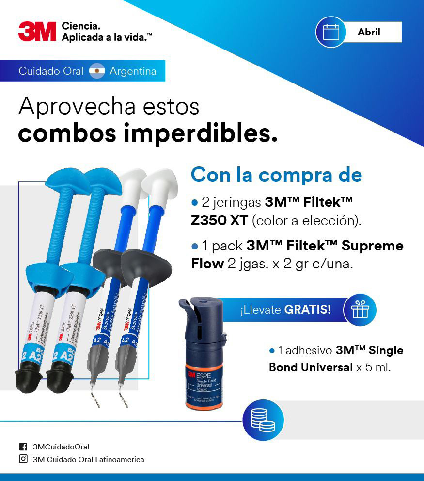Combo 3 2 Z-350 XT + 2 Supreme flow + 1 Single bond universal de 5ml.  3M
