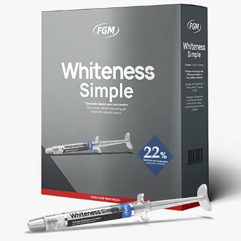 Blanqueamiento, Whiteness Simple 22%, uso ambulatorio (kit 5 jeringas). FGM