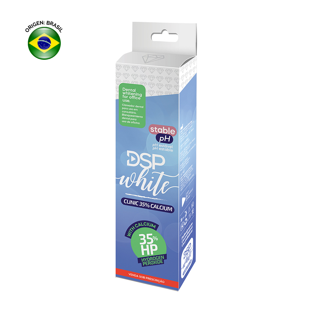 Blanqueamiento White Clinic Calcium PH 35%, Mini kit (1 jer. PH x 1g, 1 jer. espesante x 0.5g, barrera x 1g, puntas y acces.). DSP