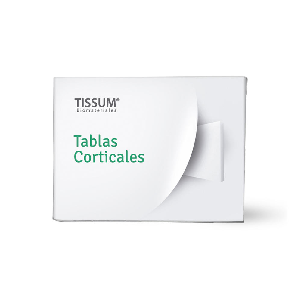 Matriz ósea extracelular de origen porcino, Tablas Corticales 10x10x1mm. TISSUM