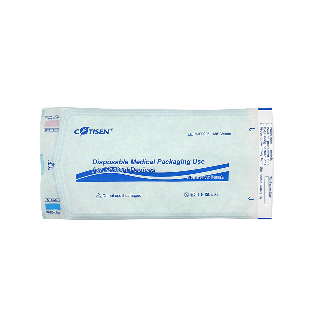 Pouch para esterilización 13.5cm x 28cm, cierre autoadhesivo. COTISEN