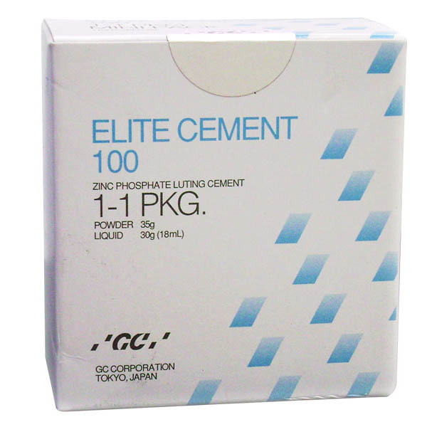 Cemento de Fosfato de Zinc ELITE CEMENT 100, Avío: 35g + 18ml. GC FUJI