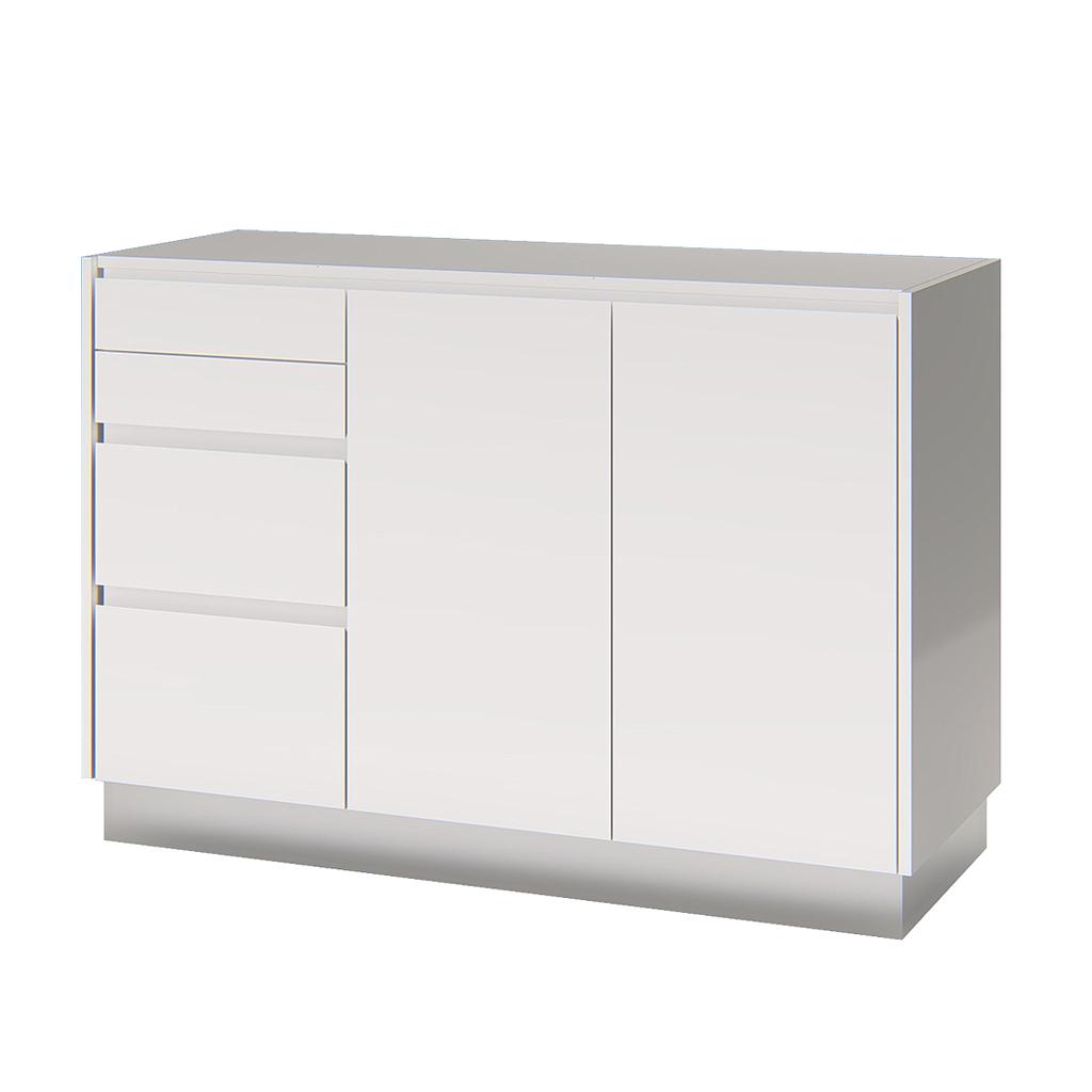 Mueble bajo mesada. Modulo cajonera + dos puertas. Linea Argus. FORMS & CO