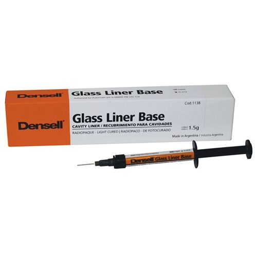 Liner y base de fotocurado, Glass Liner Base, jer. x 1.5g + puntas. DENSELL
