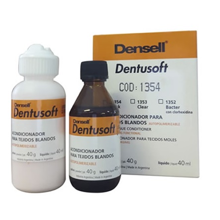 Acondicionador para tejidos blandos Dentusoft, 40ml + 40g + accesorios. DENSELL