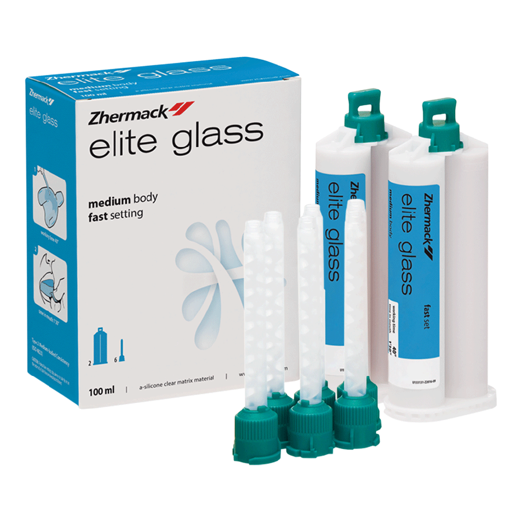 Silicona Medium Body por adición Elite Glass, Fast Set. ZHERMACK