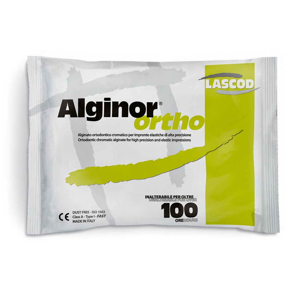 Alginato ortodontico Alginor Ortho, tipo 1 rapido , Present. 450gr. LASCOD