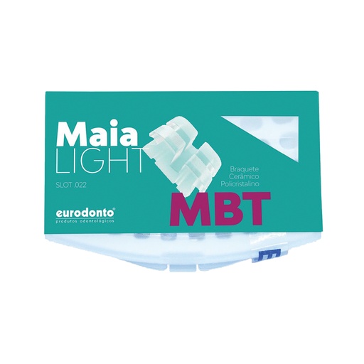 [C008261] Bracket cerámico Maia Light, MBT 0.22 c/hooks, caso  x 20u. EURODONTO