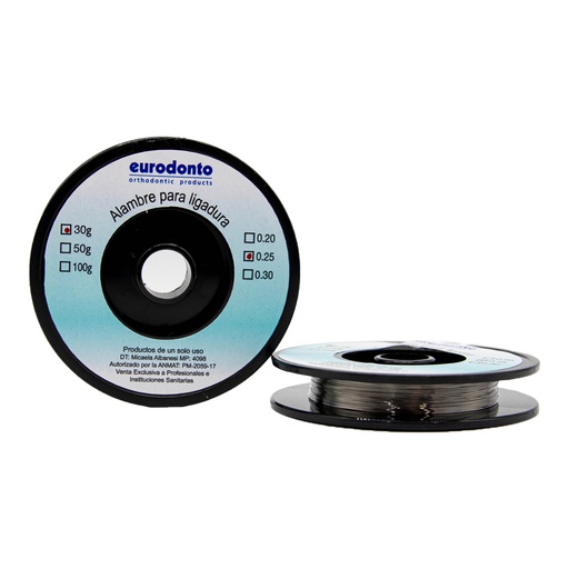 Alambre para ligadura, rollo x 30g. EURODONTO