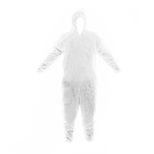 [C008984] Mameluco Descartable Blanco con Capucha. PADEMED