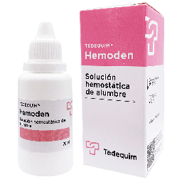 [C009383] Solución hemostática de alumbre para uso tópico HEMODEN, 20ml. TEDEQUIM