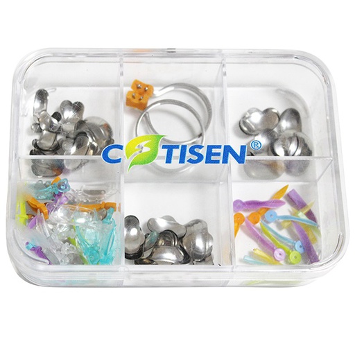 [C009680] Mini Kit Premium con 143 piezas de matrices, cuñas, anillos y accesorios. COTISEN