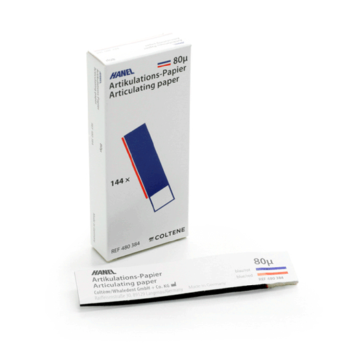 [C013084] Papel de Articular Hanel, libro Azul doble faz, 12 hojas. COLTENE