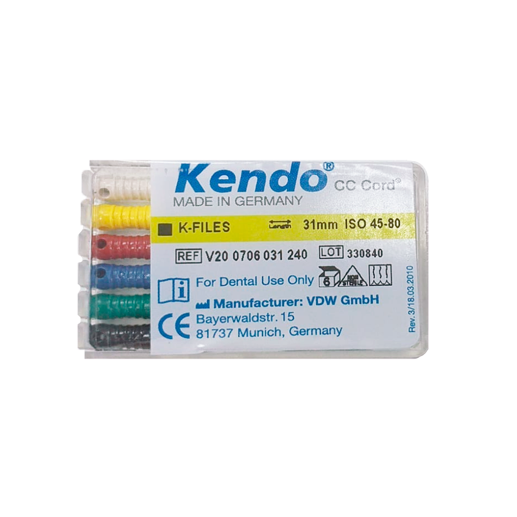 Limas K, Segunda serie, 31mm, KENDO, caja x 6u. VDW