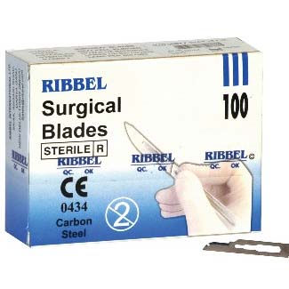 Hojas de Bisturí, acero de carbono. RIBBEL