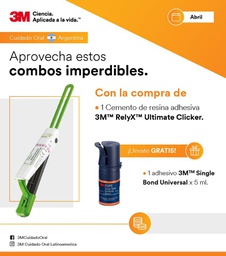 [C014190] Combo 2 1 Relyx clicker Ultimate + 1 Single bond universal de 5ml.  3M