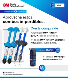 [C014191] Combo 3 2 Z-350 XT + 2 Supreme flow + 1 Single bond universal de 5ml.  3M
