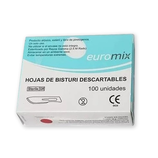 Hojas de Bisturí, acero de carbono. EUROMIX