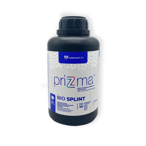 [C052289] Resina Prizma 3D Bio Splint Transparente x 500g. PRIZMA