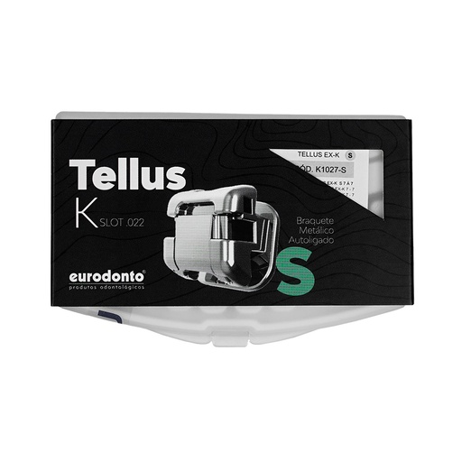 [C052417] Bracket metálico autoligado Tellus ST (Standard Torque), c/hooks, caso x 20u. EURODONTO