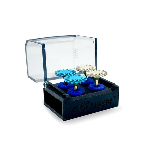 [C069770] Kit de gomas de pulido para CA, 4u x Twist (fino y medio). COTISEN