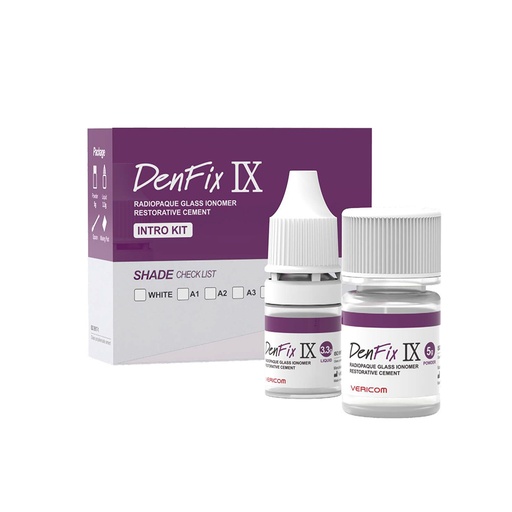 [C078124] Ionómero Denfix 9 (A2) Restauración, Avío: 5g + 2,8ml. VERICOM