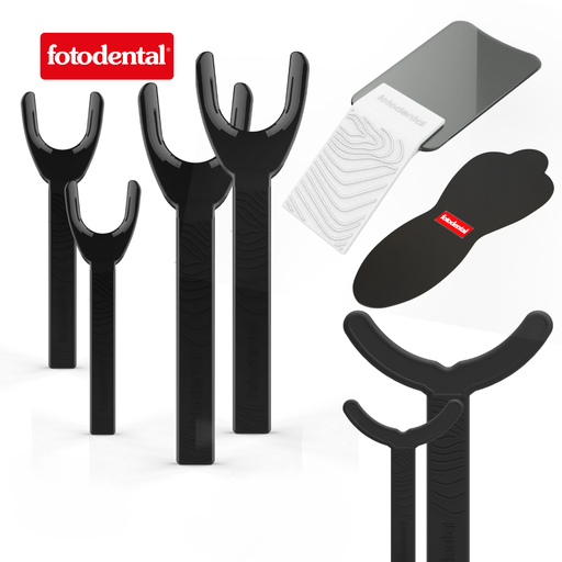 [C078212] Kit Basico 802 Negro autoclavable, x 8 piezas c/espejo y contraste. FOTODENTAL