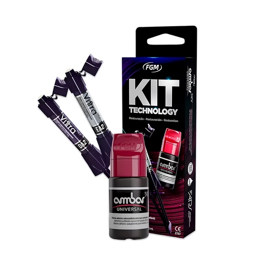 [C078411] Kit TECHNOLOGY Composite Vitra x 2 Jeringas + Adhesivo Ambar Universal APS. FGM