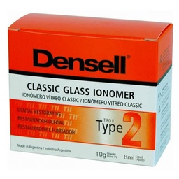 [C003658] Ionómero vitro CLASSIC GLASS IONOMER, Tipo 2 restauración, Avío: polvo 10g + líquido 8ml. DENSELL