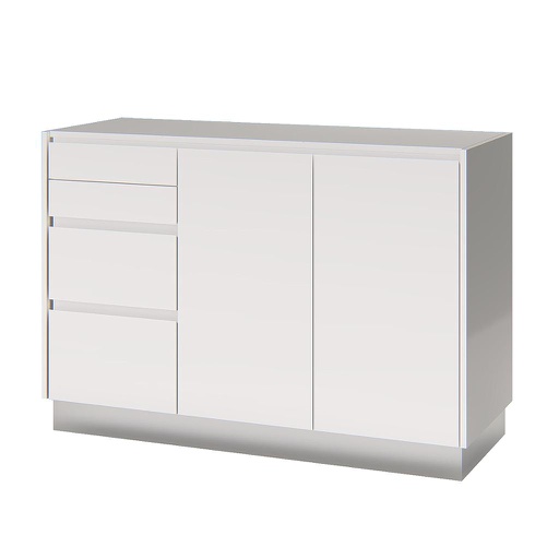 [C004190] Mueble bajo mesada. Modulo cajonera + dos puertas. Linea Argus. FORMS & CO