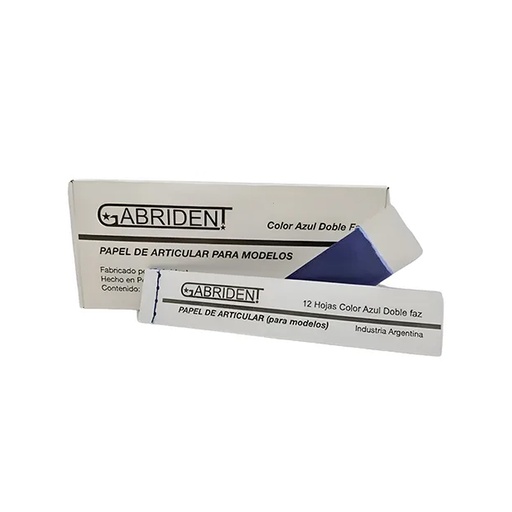 [C004236] Papel de Articular para modelos, libro Azul doble faz, x 12 hojas. GABRIDENT
