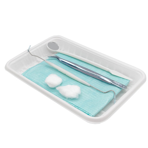 [C003711] KIT para diagnóstico descartable, Bandeja + Kit Triada + Compresa + Algodón. COTISEN